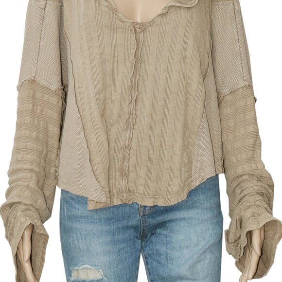 Free People We The Free Aries Hoodie Dropped Dolman Sleeve Cropped Top XL - Picture 6 of 11